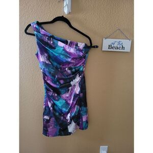 Watercolor 1 Shoulder Dresz 